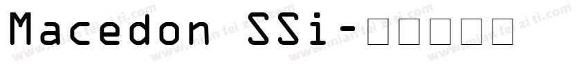 Macedon SSi字体转换